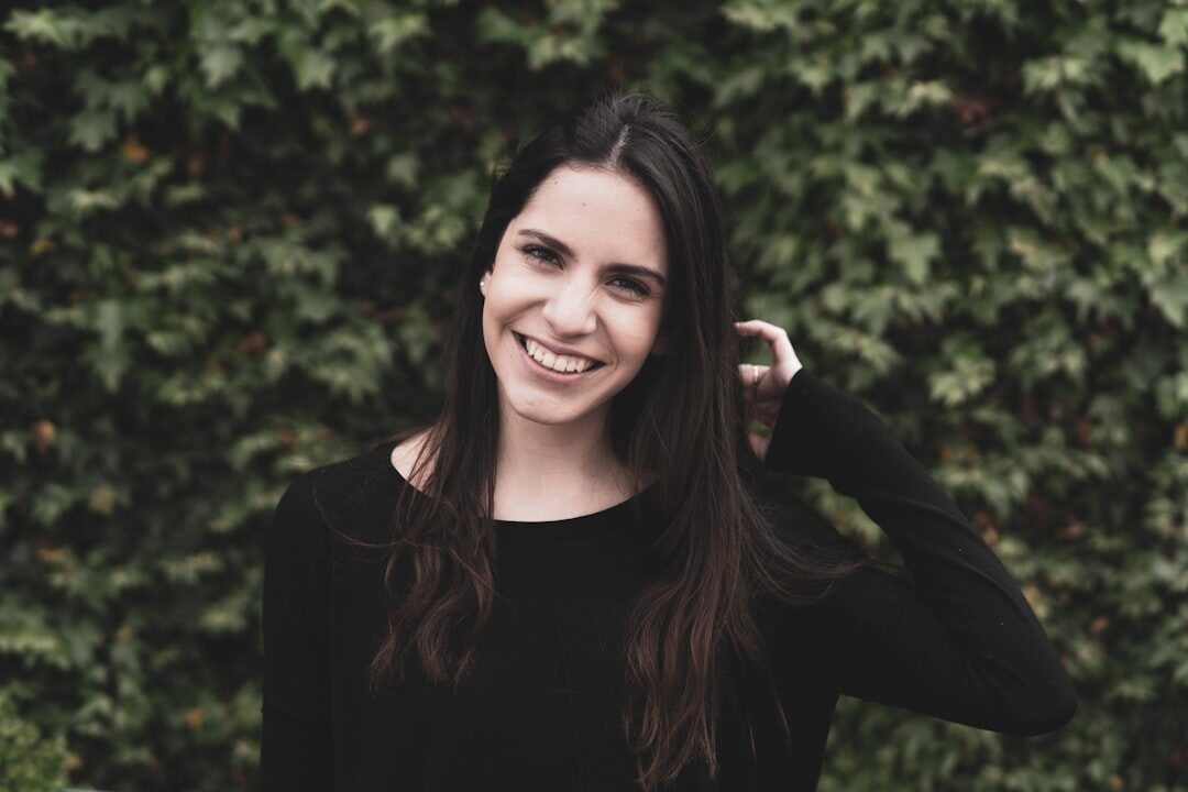 confident person smiling